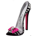 High Heel Shoe Stand (Pink Bow Zebra)